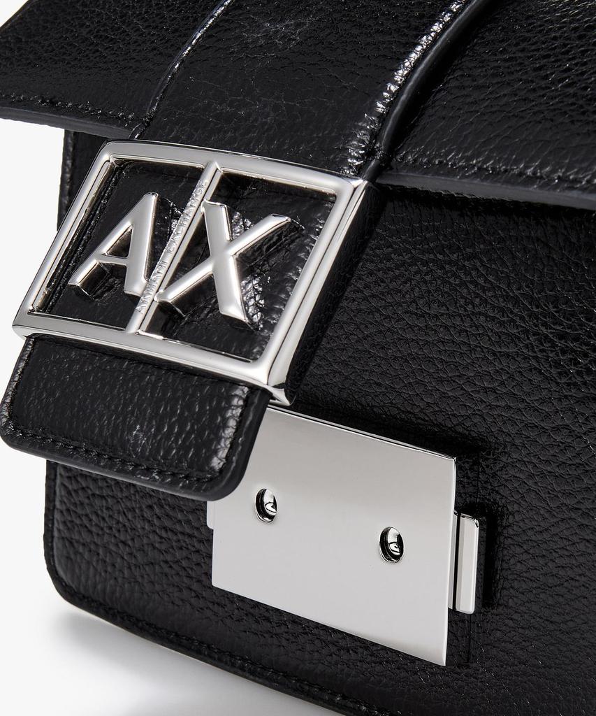Женская сумка через плечо Armani Exchange с металлической застежкой-логотипом _Черный_A425170501