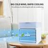 Настольный воздушный охладитель 500 мл Мини-охладитель для помещения с вентилятором для кондиционирования воздуха с распылением воды с 3 скоростями ветра Питание от USB Тихий воздух