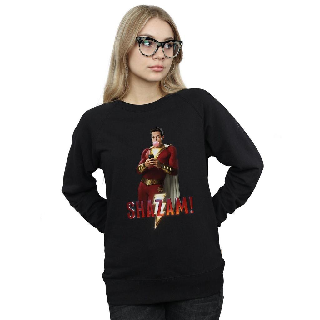 DC Comics Womens/Ladies Shazam Bubble Gum Sweatshirt