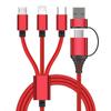 Быстрый зарядный кабель 3-в-1 A+C: Совместимо с устройствами Apple, Huawei и Type-C