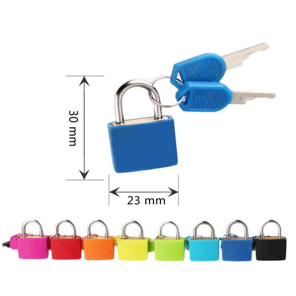 23mm Mini Suitcase Diary Lock With 2 Keys Anti-Theft Drawer Cabinet Padlock Multicolour Travel Bag Zipper Lock Home Decor