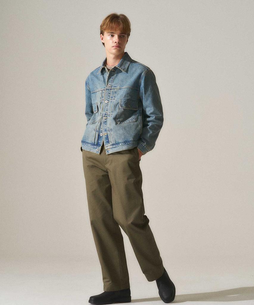 RISE&BELOW Vintage Wash Type-2 Denim Trucker Jacket