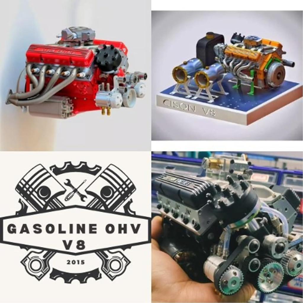 89%-Бензиновый V8 Малоблочный Двигатель Модели для Сборки Комплекты Двигателя V8 Бензиновый Собери Сам Stem Модель Двигателя V8 Мини Модель Двигателя V8