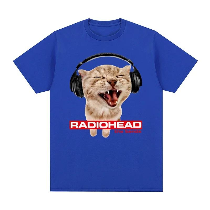Radiohead The Bends Винтажная Футболка Оранжевый Кот Концертный Подарок для Фаната 100% Хлопок Мужская Футболка Новая Футболка Женский Топ Футболки
