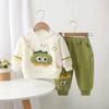 Little Monster Kids' Autumn Sweatshirt Set: Stylish Two-Piece for Boys - Casual and Trendy for Outings