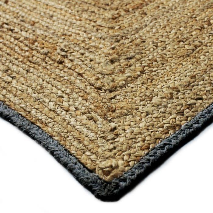 DECO Jute Rug 160x230 Cm - Dark Grey
