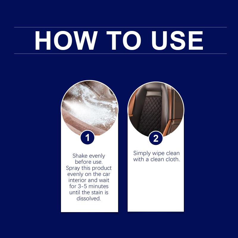 Multipurpose Car Interior Foam Cleaner for Dashboard Vinyl Fabric Stain Removal and Fresh Scent