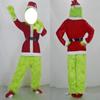 Christmas Green Cosplay Costume Santa Suit Anime Clothes New Year Funny Mask Gloves Party Halloween Set