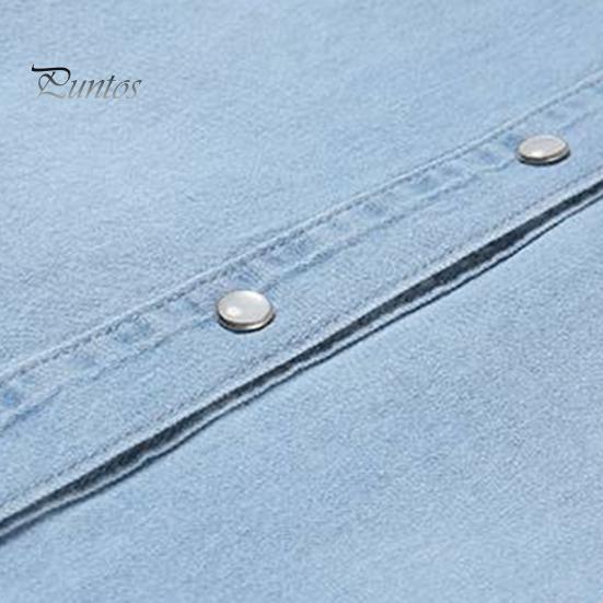 Женская рубашка-пальто с лацканами и длинными рукавами, свободная джинсовая рубашка средней длины, базовая верхняя одежда в повседневном стиле с карманами