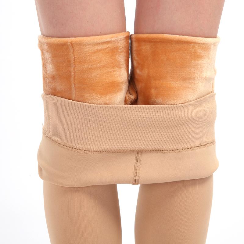 Зимние колготки с велюром