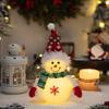 Lighted Christmas Table Decorations, LED Lighted Xmas Snowman Ornaments, Lighted Up Christmas Snowman Doll For Home Indoor Holiday Party Decor