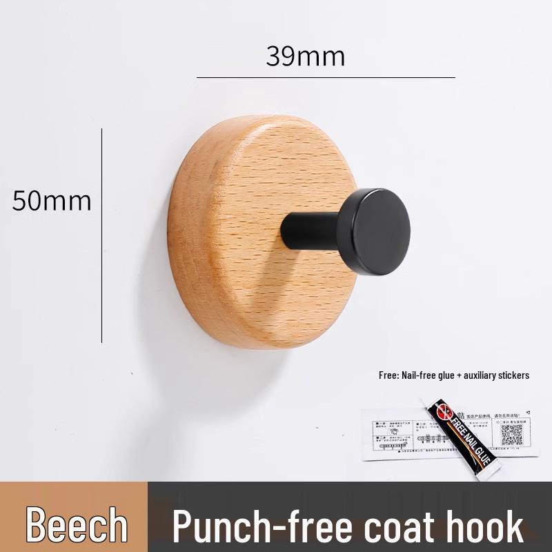 Luxury Solid Wood Wall-Mounted Coat and Hat Hook Rack