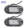 2pcs Set White 12V LED Car Side Marker Tail Light 24V Trailer Truck Lamp