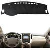 Подходит для Toyota Highlander 1-го поколения XU20 2001-2007, Чехол на приборную панель автомобиля, Черные чехлы на приборную панель, Нескользящий коврик на приборную панель, LHD Синий край