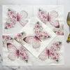 20 шт./упак. 33*33 см 2-слойные одноразовые салфетки для вечеринок с цветочным узором