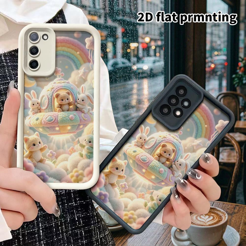 Phone Case: 2D flat, suitable for Samsung Galaxy A34 A35 M05 M06 S20 S22 S21 FE Plus 5G protective case, space party, perfect Christmas and Halloween