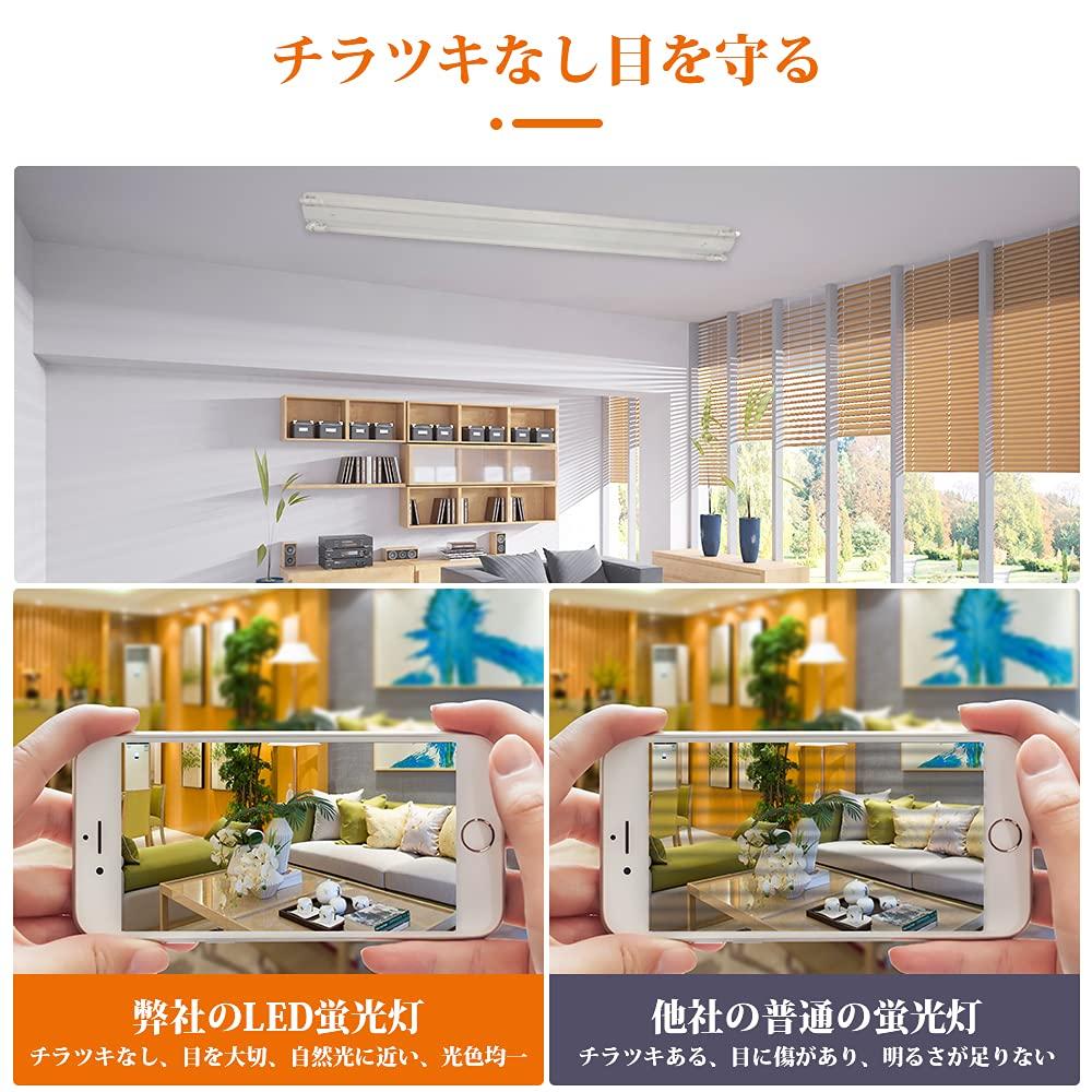 40W LED Fluorescent Light, G13, Daylight White, 5500K, 1950LM, 120cm, Glow-Type, No Installation Required, 40-Inch Glass Fluorescent Light, Wide