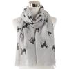 Soft Dog Print Scarf Polyester Puppy Shawl Wrap Creative Gift Animal Scarf