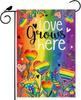 Rainbow Love Heart Owers LGBTQ Pride Day Garden Ag 12x18 Inch Inclusion Gay Equality Double Sided Small Mini Yard Ag O