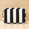 Durable Corduroy Storage Bag Stripe Design Makeup Train Cases High Capacity Travel Makeup Bag