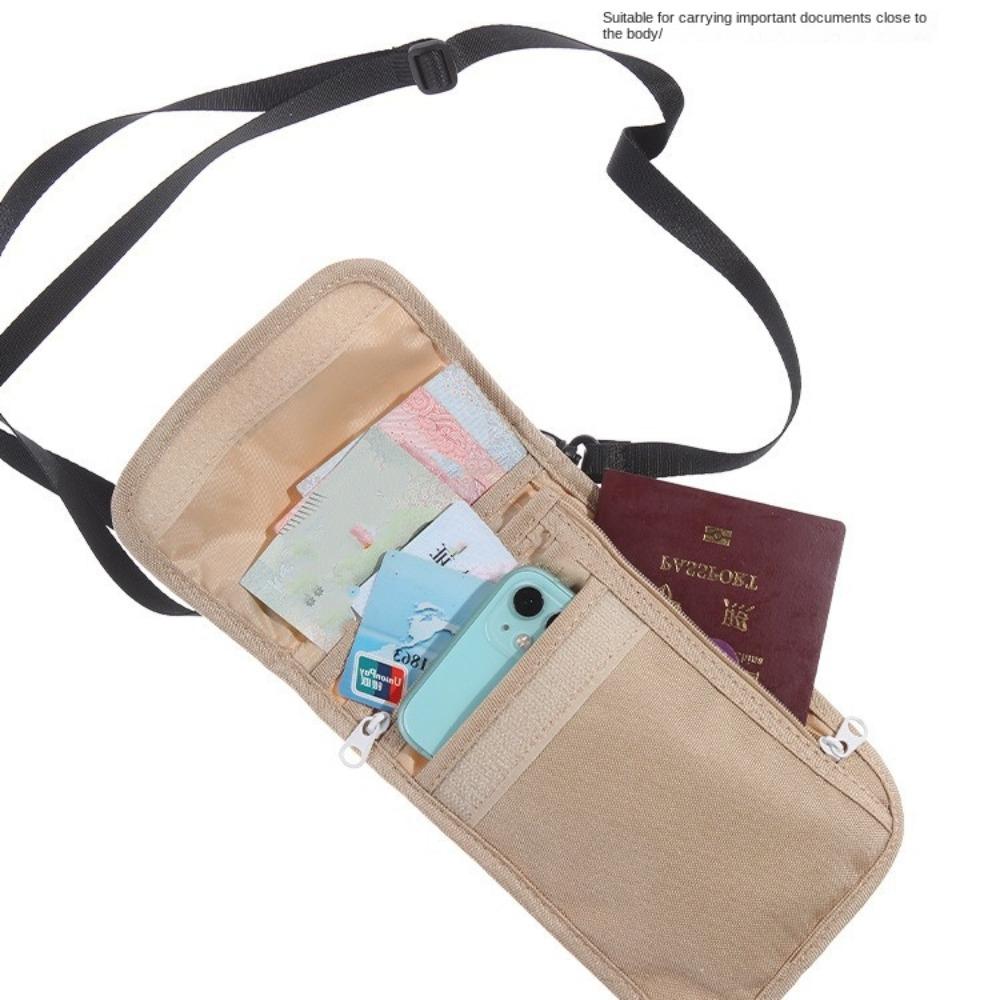 Нейлоновый дорожный шейный чехол Дорожные аксессуары Кошелек для паспорта Чехол для документов Регистрация на рейс в самолете