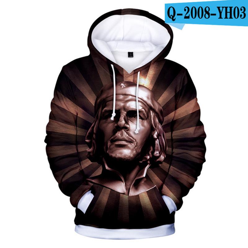 Хип-хоп мода Че Гевара герой 3D толстовка с капюшоном мужские осенне-зимние толстовки высокого качества пуловеры топы Че Гевара одежда