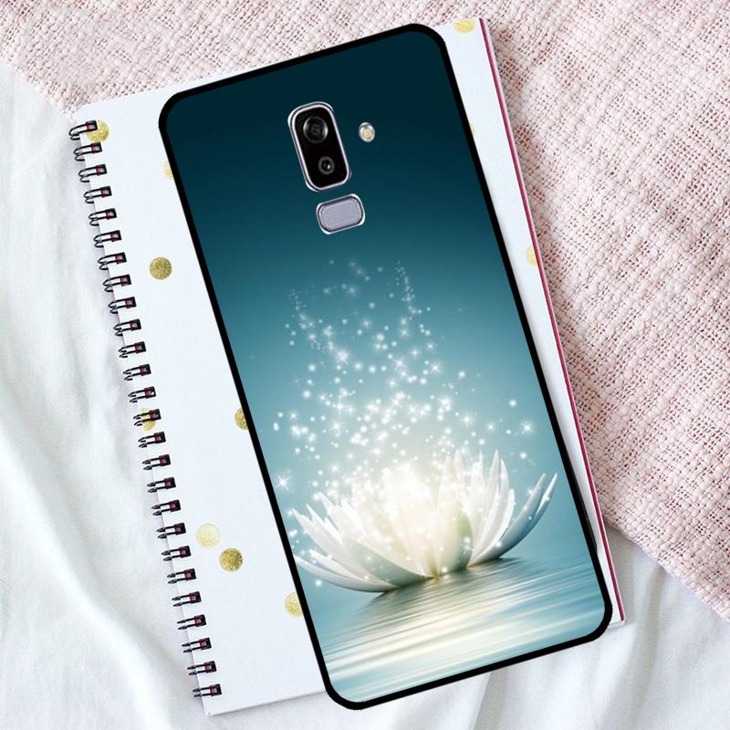 Lotus Blue White Flowers Case For Samsung Galaxy M06 M16 M53 M13 M31 M11 M35 M55 M15 M56 M36 M12 M32 M52 M14 M34 M54