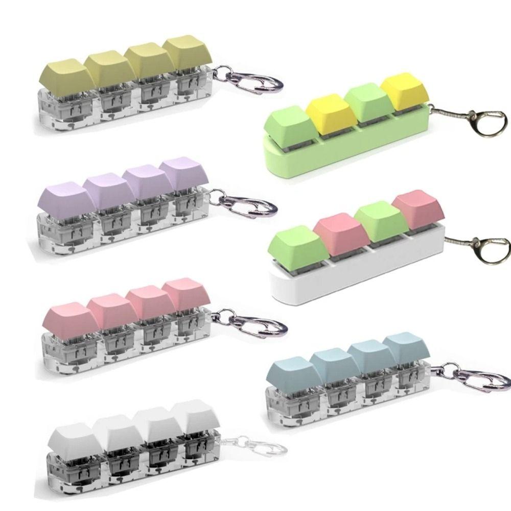 4-кнопочная клавиатура брелок успокаивающая механическая клавиатура брелок клавиатура колпачки игрушка взрослые дети