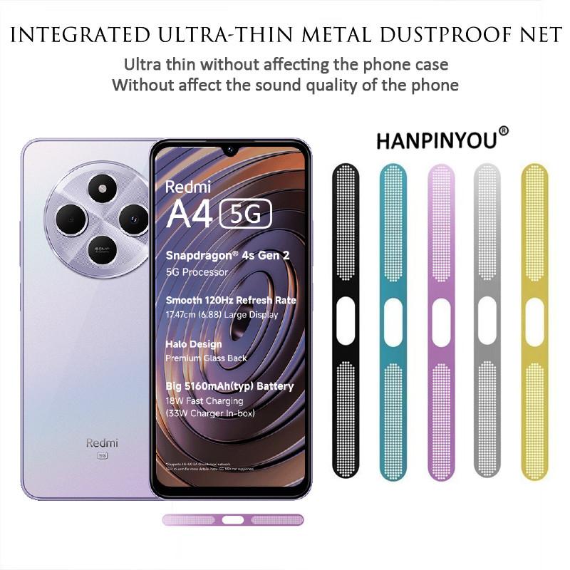 Металлическая пылезащитная сетка для Xiaomi Redmi A4 5G A3 Pro 4G, отверстие для динамика, противопылевая сетка, пылезащитная заглушка, защитная наклейка от царапин