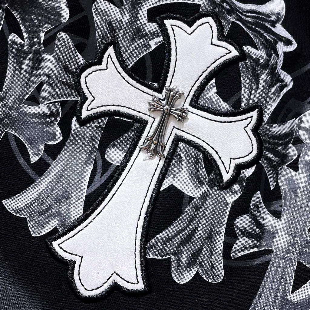 8602 CHROME HEARTS 2025 New Spring and Autumn Plus-size Thin Style Classic Style Logo Hooded Sweatshirt for Couples