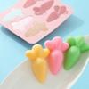 Силиконовая форма для выпечки морковного кекса на 6 ячеек, розовая, с антипригарным покрытием, инструмент для украшения тортов, форма для помадки, шоколада, пудинга, желе