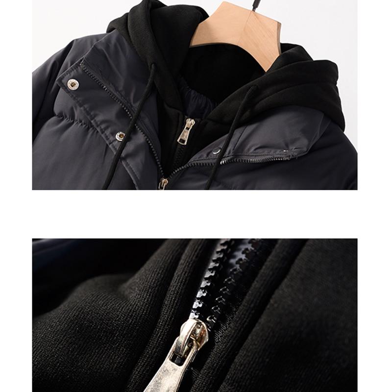 Женская зимняя куртка, повседневные свободные парки, женское однотонное толстое зимнее пальто с капюшоном для девочек-подростков