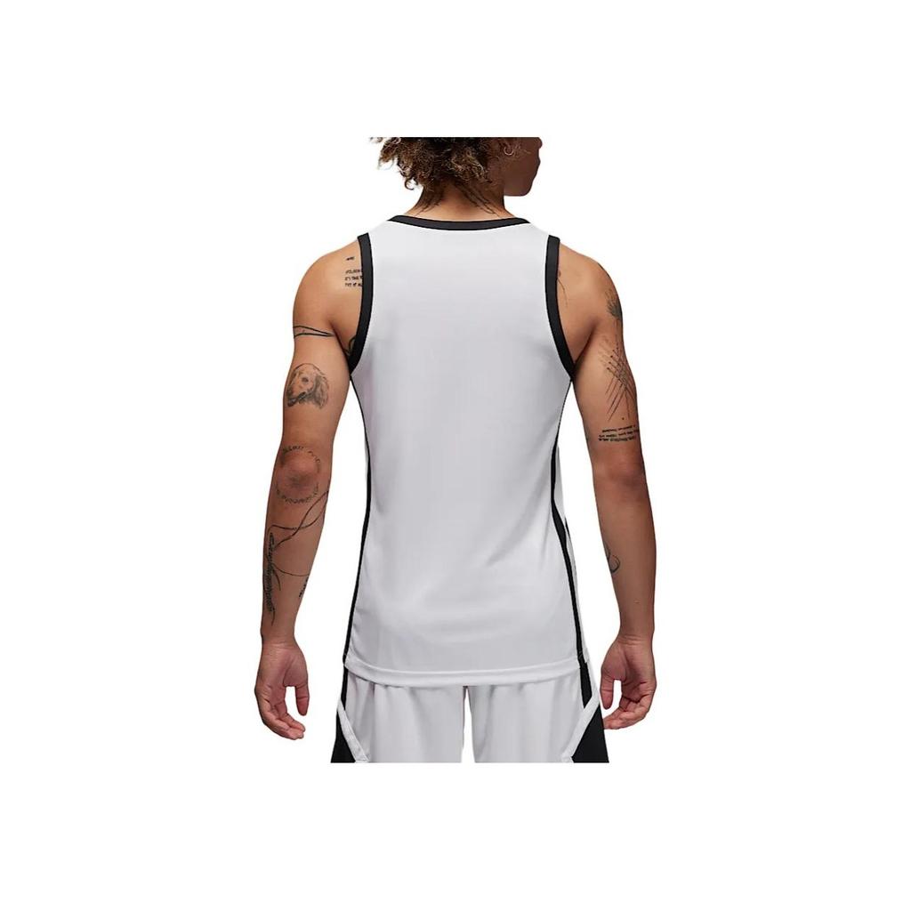 Jordan SS24 Dri-Fit V-образный вырез пуловер с логотипом принт прямой крой без рукавов баскетбольная майка мужская майка Team-White HF0523-106