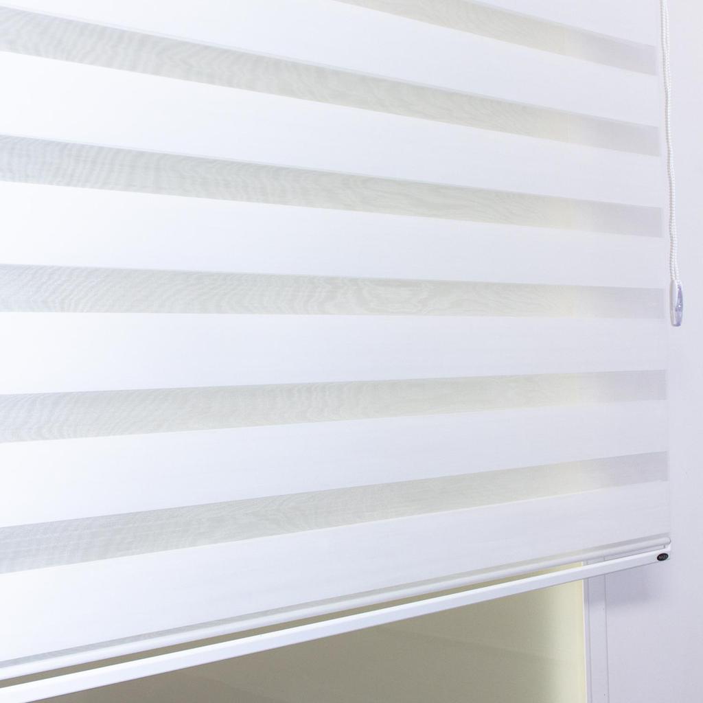 Naza Рулонные шторы, белое окно для магазина, дневное и ночное окно, занавеска «зебра», % 100, полиэстер, алюминиевый корпус
