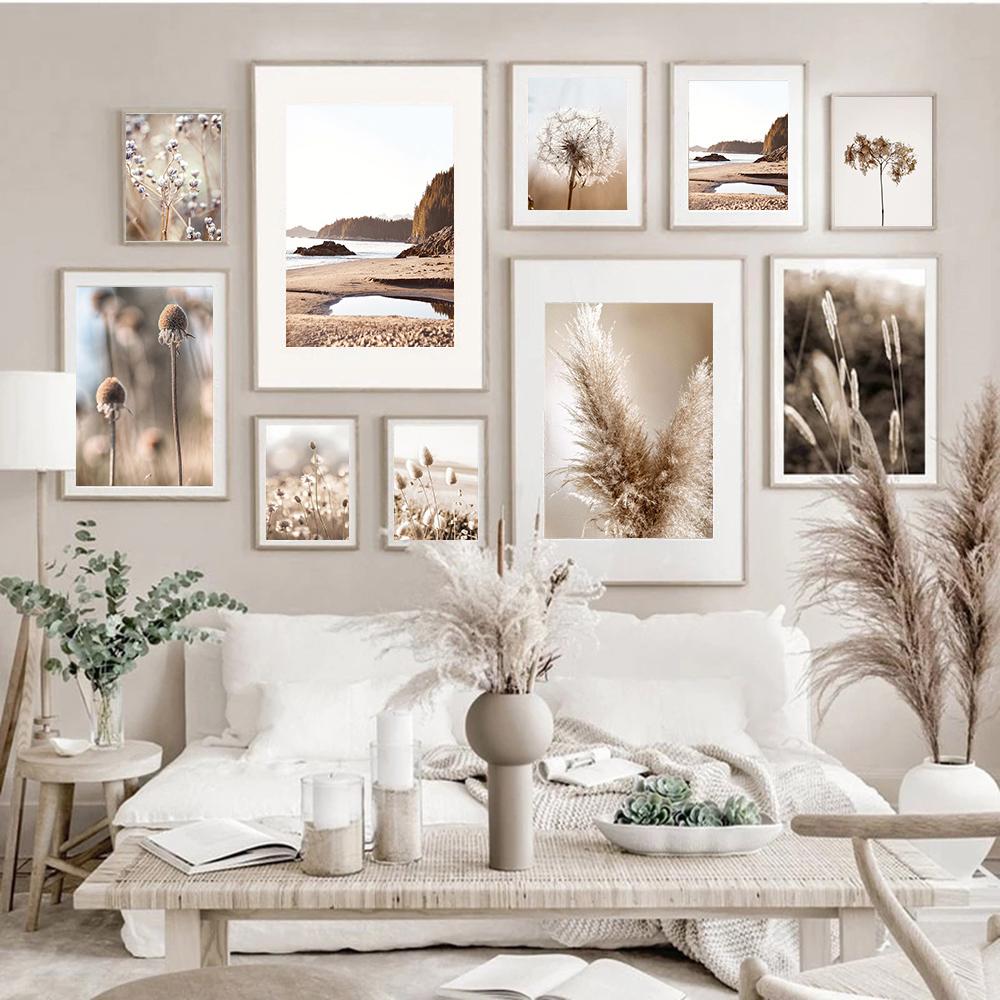 Reed Landscape Dandelion Elk Canvas Poster Nordic Style Wall Art Print Canvas Painting for Living Room Bedroom Pictures Decor