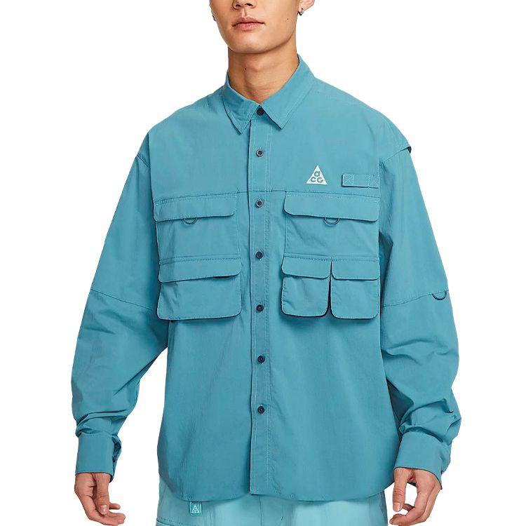 Nike ACG 'Orb Weaver' Shirt Men's Smoke Blue/Lightning Blue/Mountain White HJ2466-006