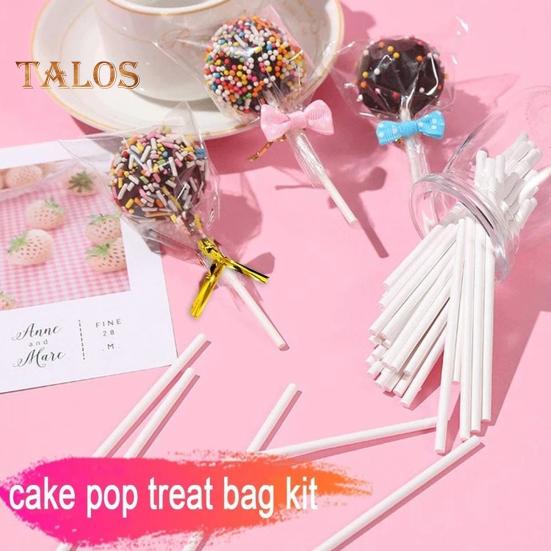 100 шт. палочки для торта, широкое применение, изготовление конфет белого цвета, прочный, универсальный, леденец, топпер для торта, палочки для лечения для кухни