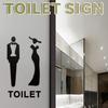 Matte Acrylic Bathroom Sign Adhesive Restroom Door Toilet 3D Men Women Sign Business Restaurant Office Hotel Washroom Wall Gender Signage