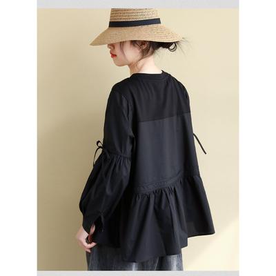 Новый дизайн Свободная рубашка большого размера Модная омолаживающая блузка для женщин