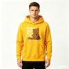 Men's Casual Pullover Hoodie, Funny Grumpy Orange Cat Print Long Sleeve Hooded Sweatshirt For Daily Wear
