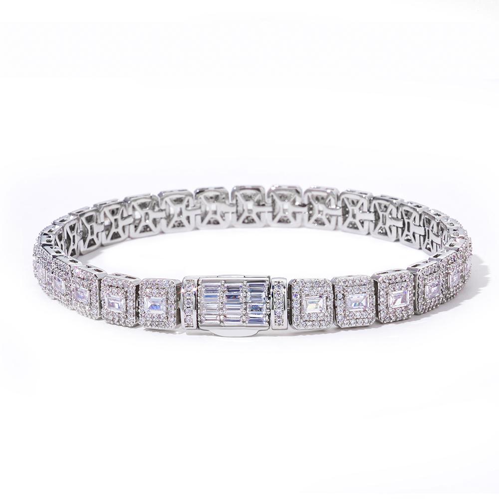Hip Hop 7.5mm Tennis Chain Bracelet Iced Out Cubic Zirconia Bracelet Fine Jewelry for Men Women Gift