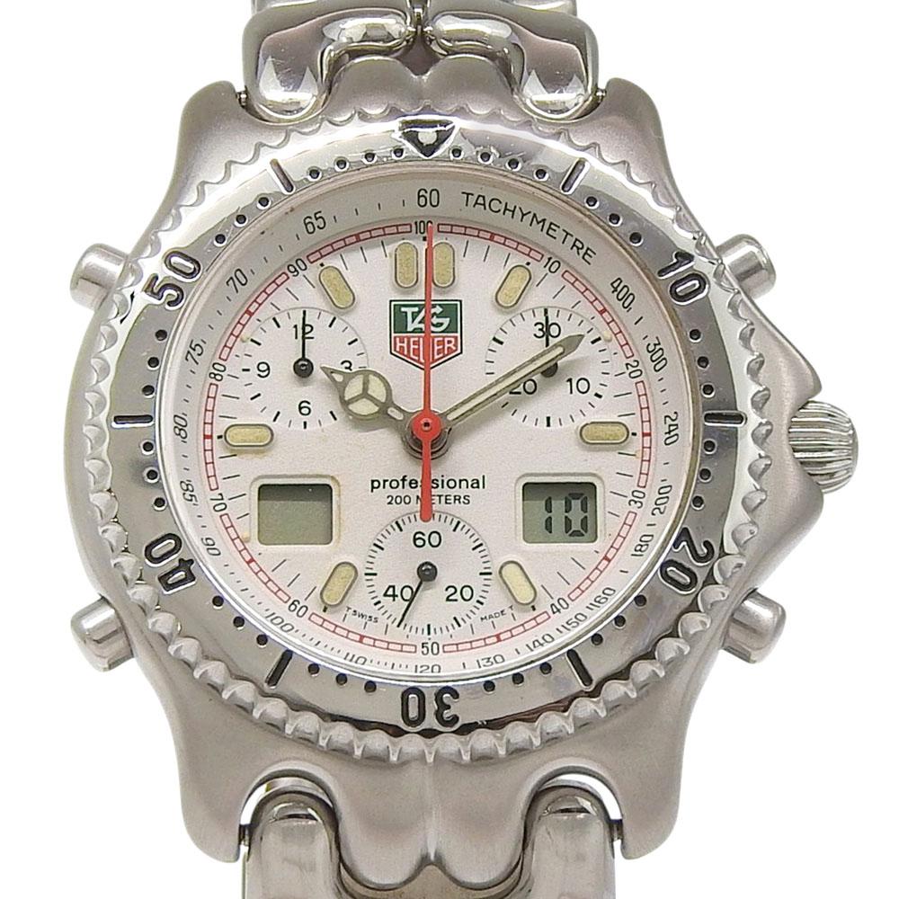 Tag Heuer Cell Watches CG1111-0 Белый циферблат Нержавеющая сталь Кварцевый хронограф мужские Б/У