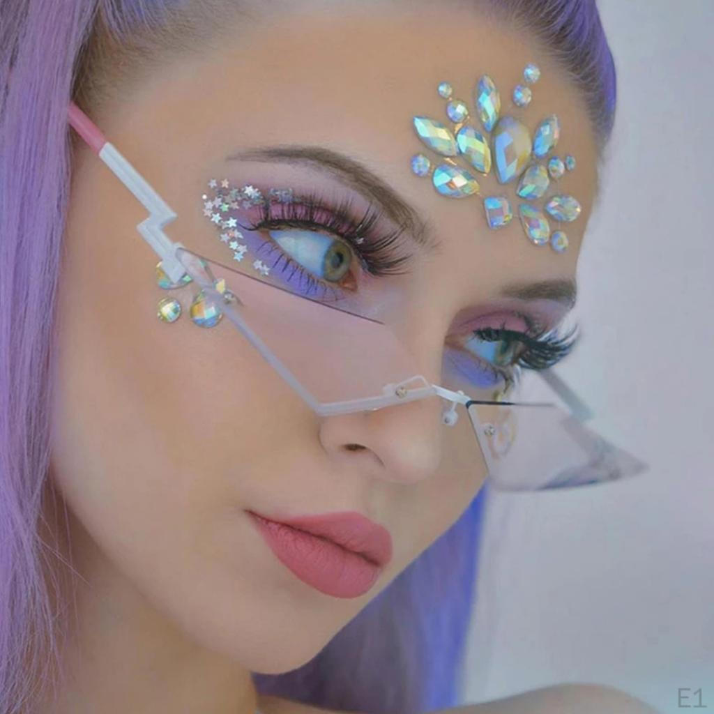 Женские модные очки UV400 без оправы для вечеринки