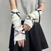 Студенческий Кавайный Вязаный Нарукавник Сладкий Дышащий Лолита Бант Декорация Длинный Ворс Рукав для Руки Перчатки без Пальцев