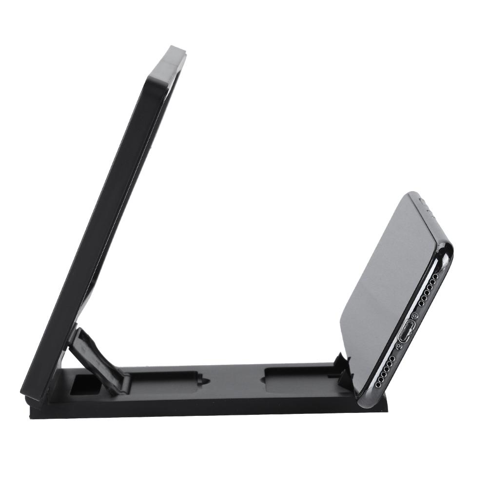 Лупа для экрана мобильного телефона, видео HD-лупа, кронштейн, увеличение экрана с динамиком (черный)