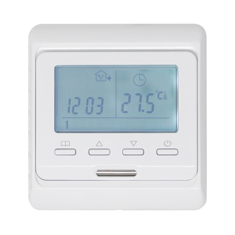 LCD Programmable Digital Floor Heating Temperature Controller Room Air Thermostat 16A 230V AC