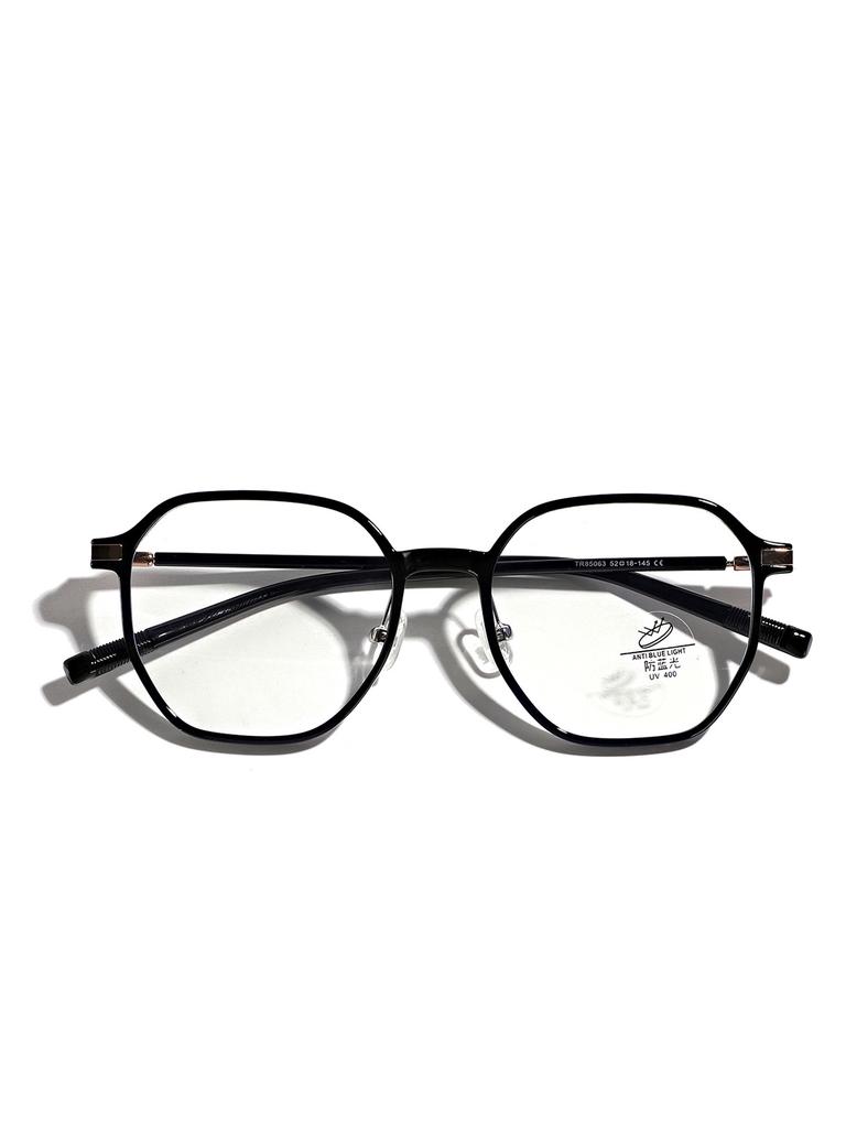 Очки Tr90 квадратные универсальные ретро литературные плоские зеркальные мужские коричневые простые оправы женские