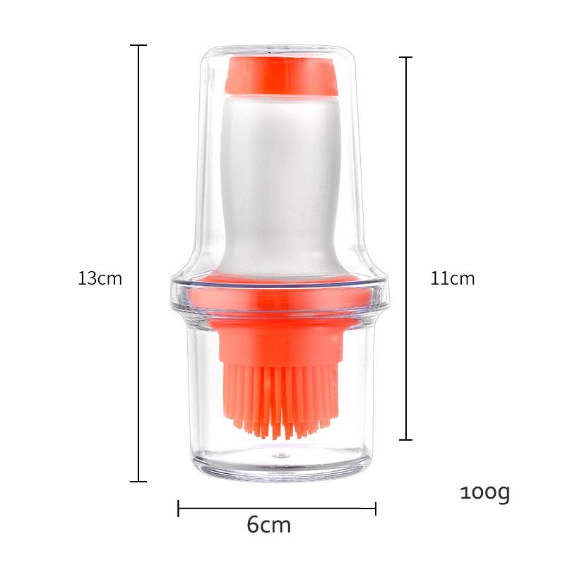 1 шт., силиконовая нажимная щетка для бутылки с маслом с крышкой для хранения, масляная кисть для выпечки, кисть для соуса, масляная кастрюля, кухонные принадлежности для жарки говяжьего стейка