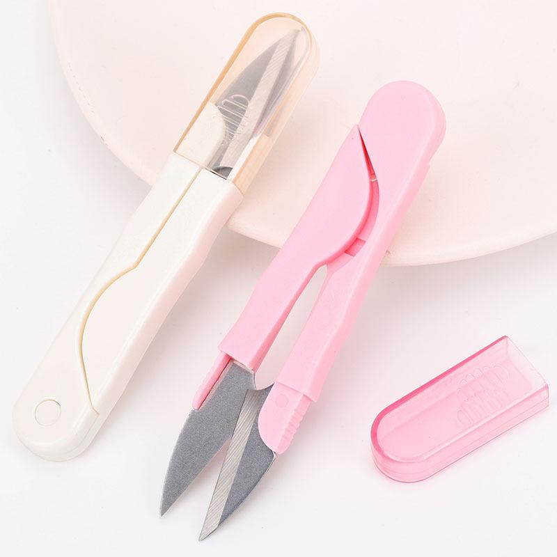 Красочные пружинные ножницы U-образной формы для вышивания крестиком, пряжи и обрезки ниток – Идеально подходят для шитья и бытового использования