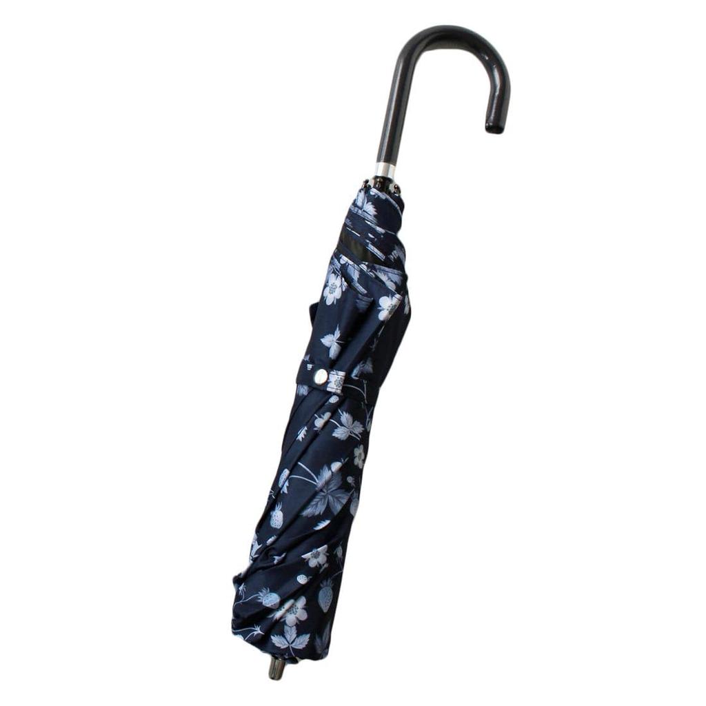Wedgwood Folding Umbrella for Sunny and Rainy Days Umbrella Strawberry Ink Blue [WEDGWOOD] (with Pouch) (Navy) 001267-0001-02
